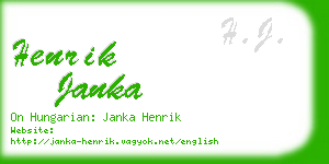 henrik janka business card